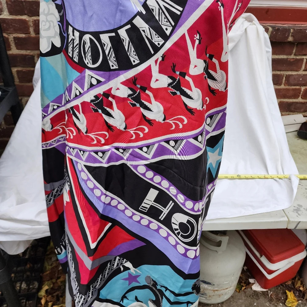 Bob Mackie HUGE Hollywood silk scarf NWOT - Picture 9 of 10
